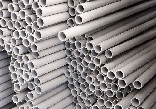 minimalist construction pvc pipes composition